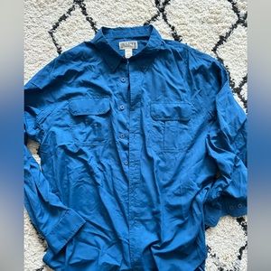 Duluth Trading Co blue/green shirt 2XLT